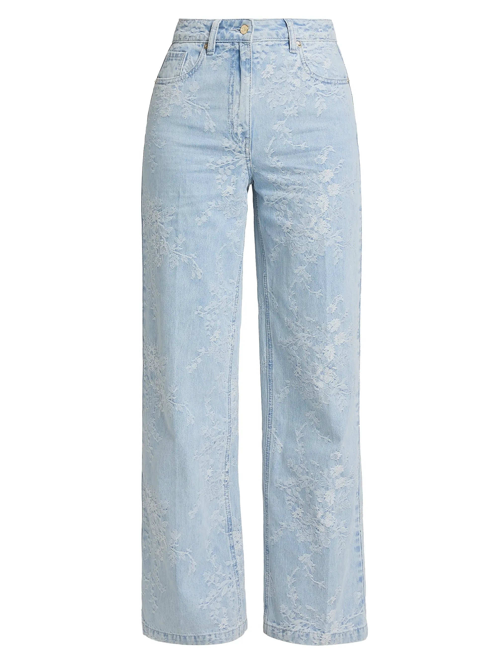 Milagro Floral Straight-Leg Jeans
