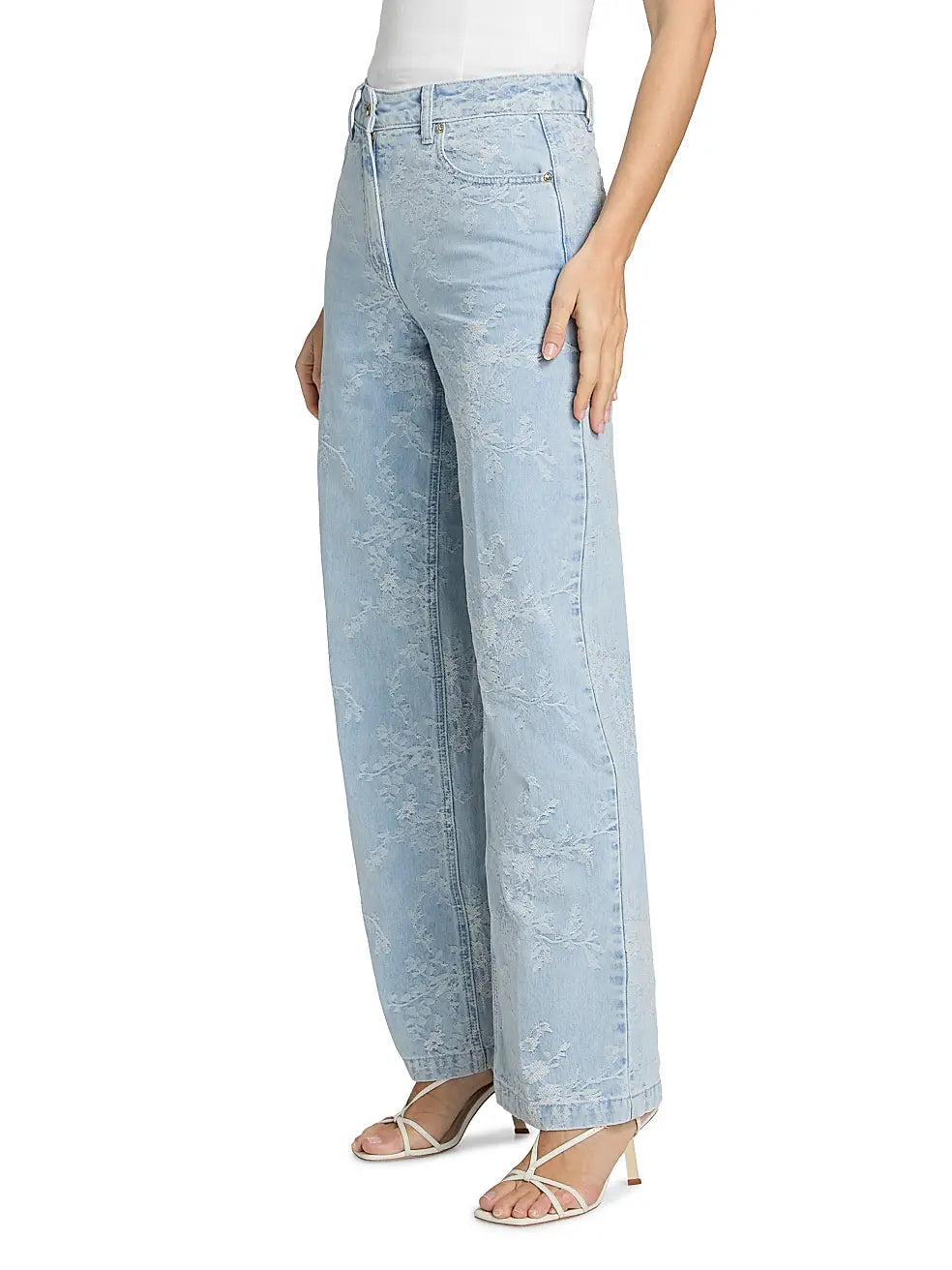 Milagro Floral Straight-Leg Jeans