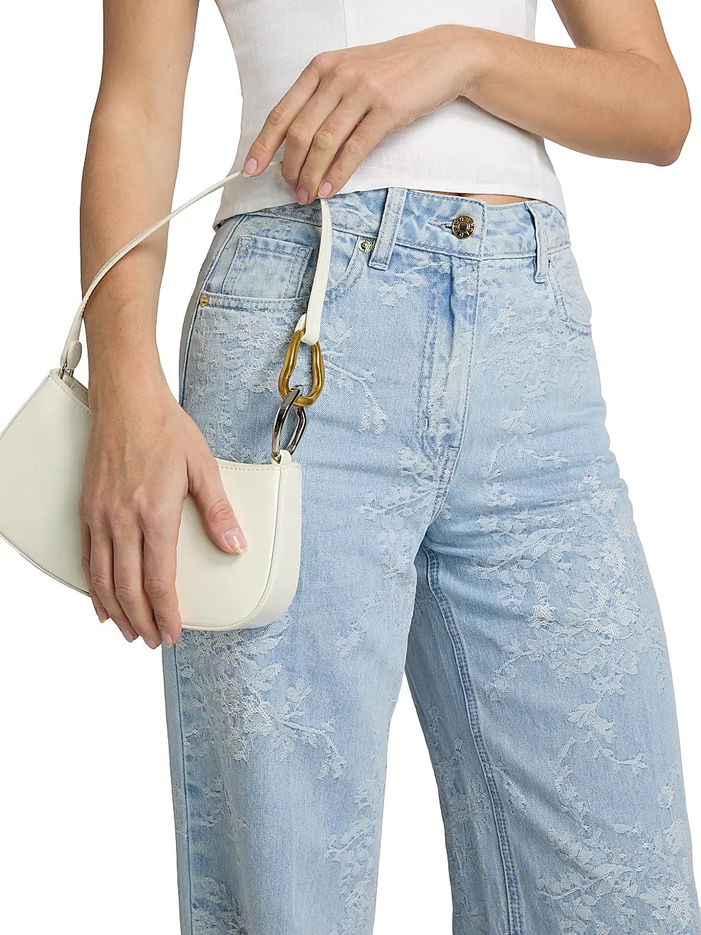 Milagro Floral Straight-Leg Jeans