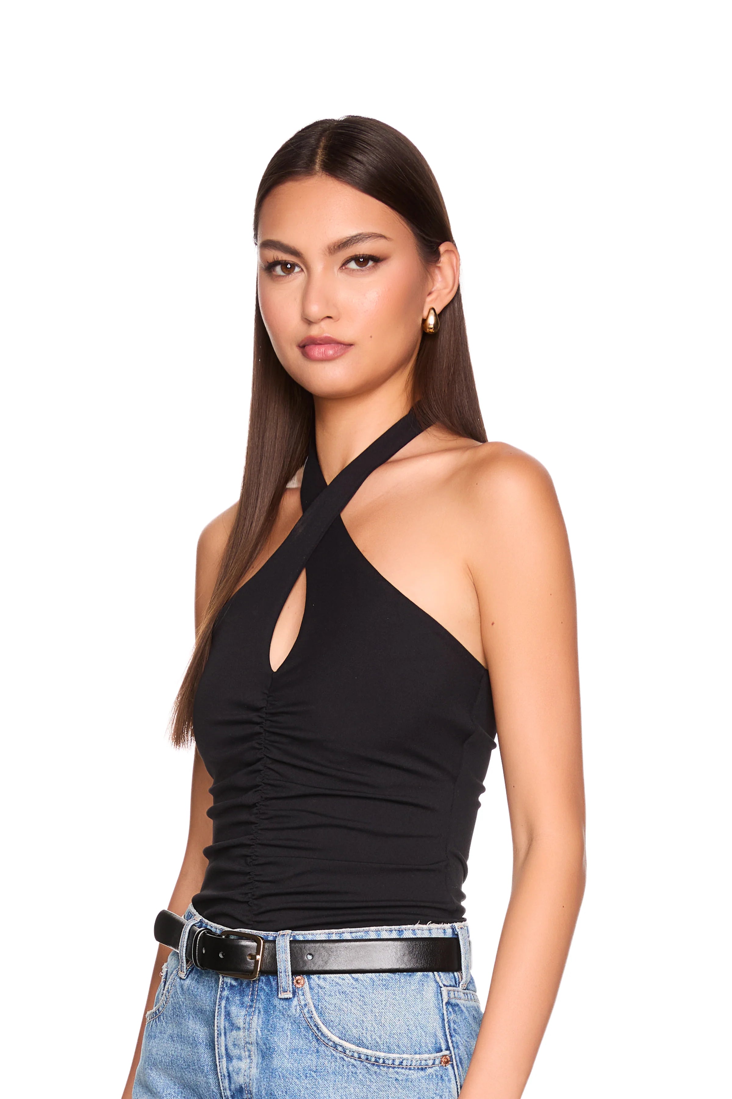 Cross Front Gathered Top