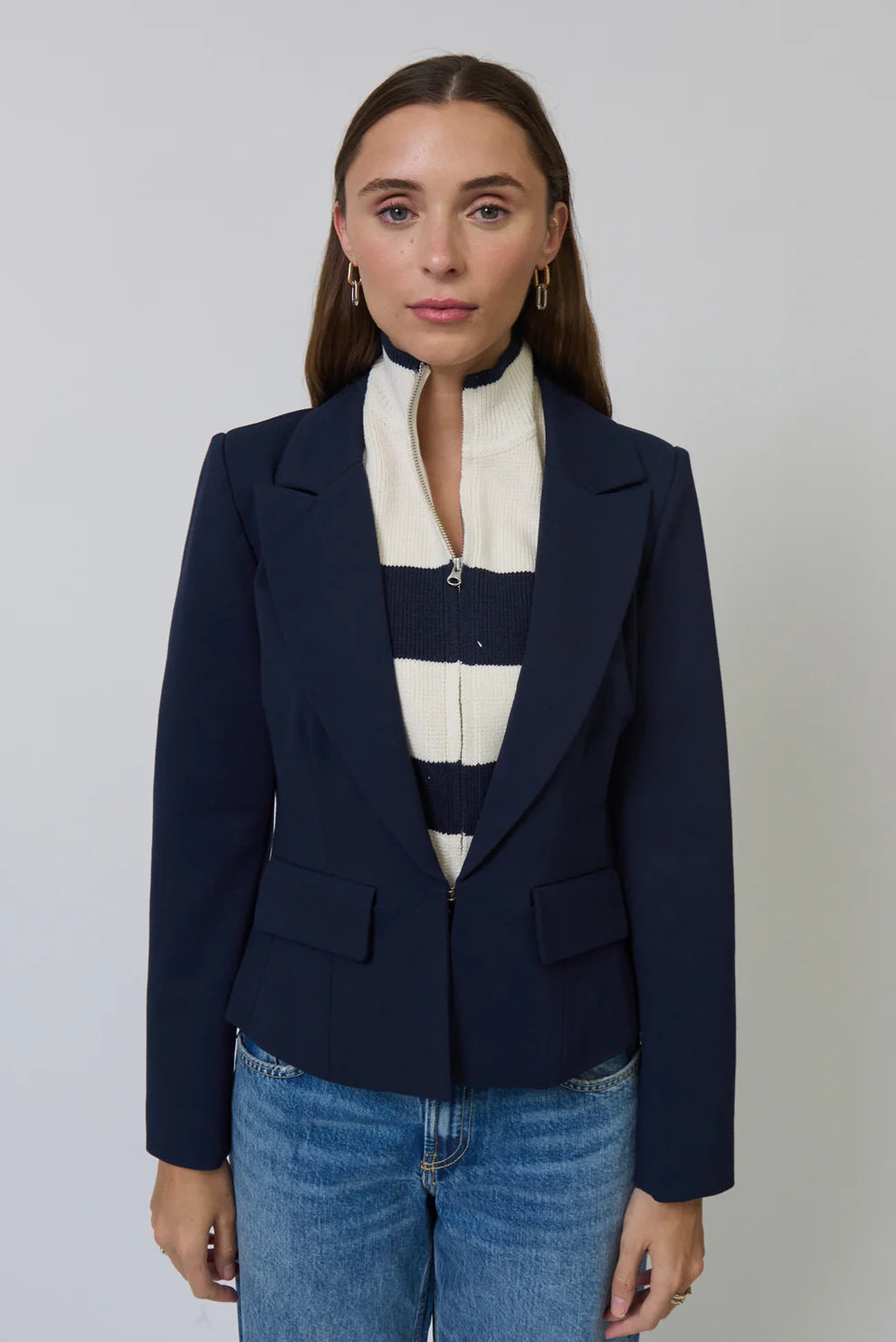 Chelsea Rugby Stripe Sweater Dickey Jacket - Clothes Horse