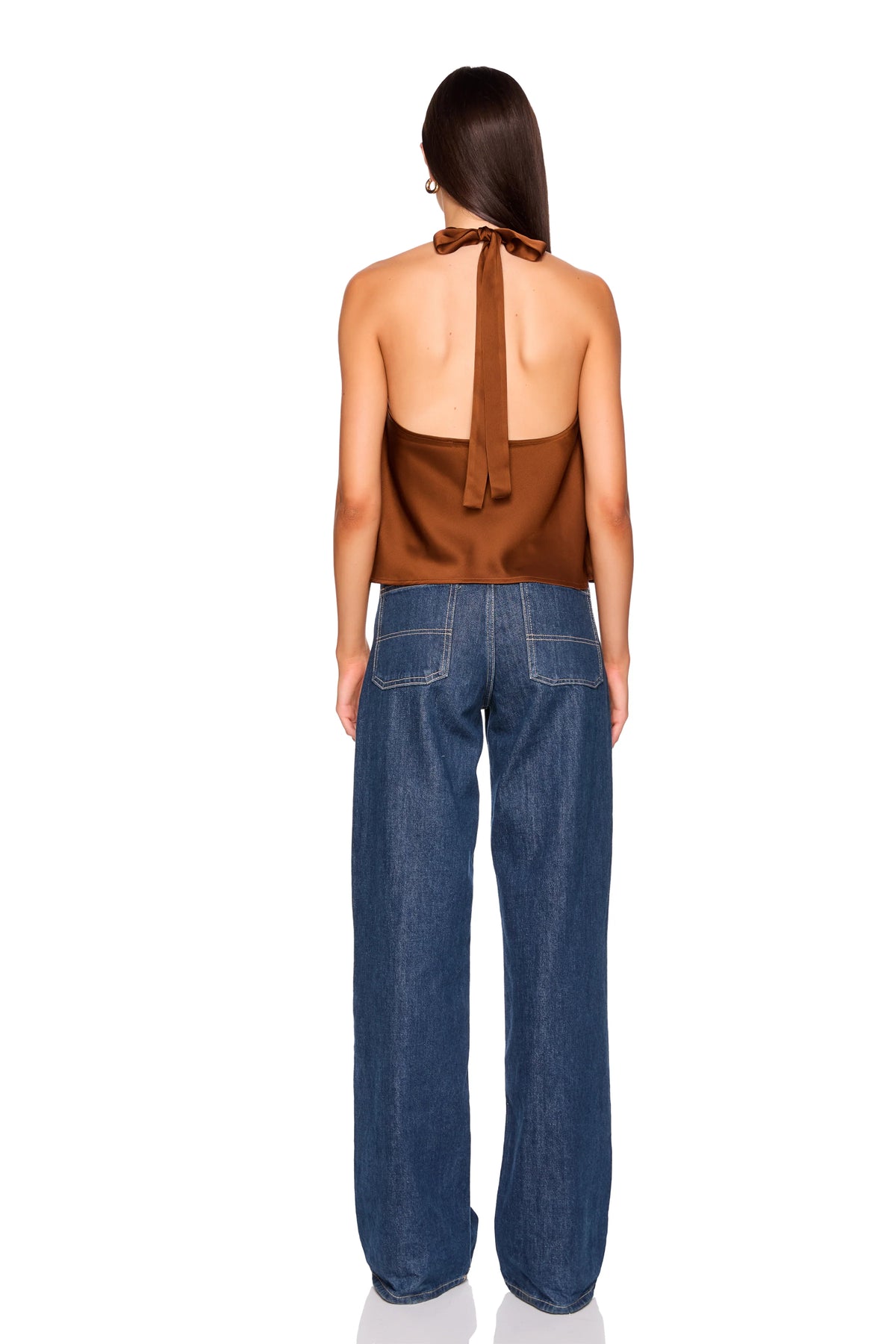 Satin Tie Halter Top