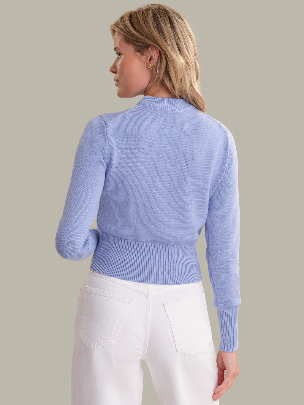 Adeline Cropped Cotton Sweater - Clothes Horse
