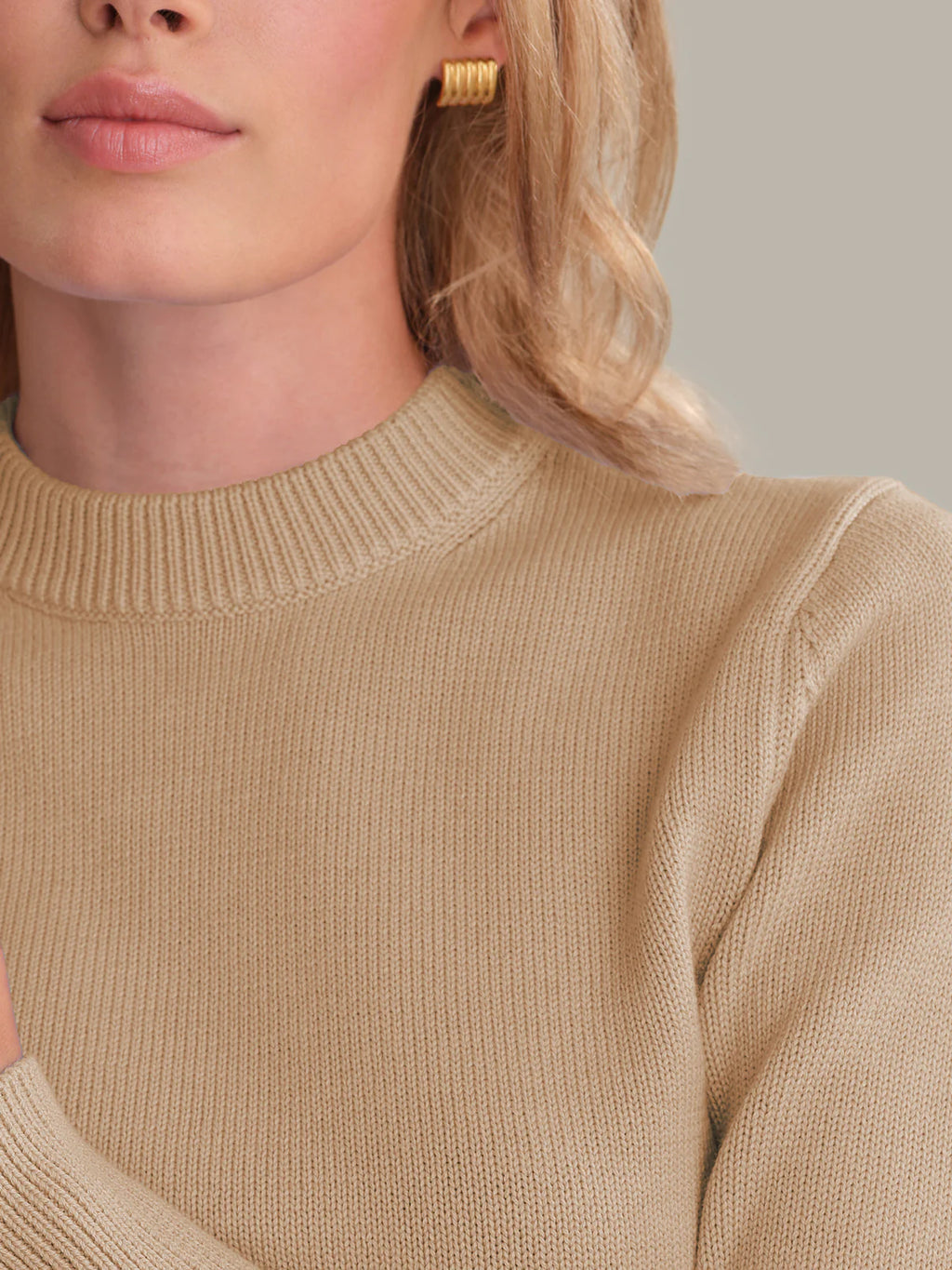 Adeline Cropped Cotton Sweater - Clothes Horse