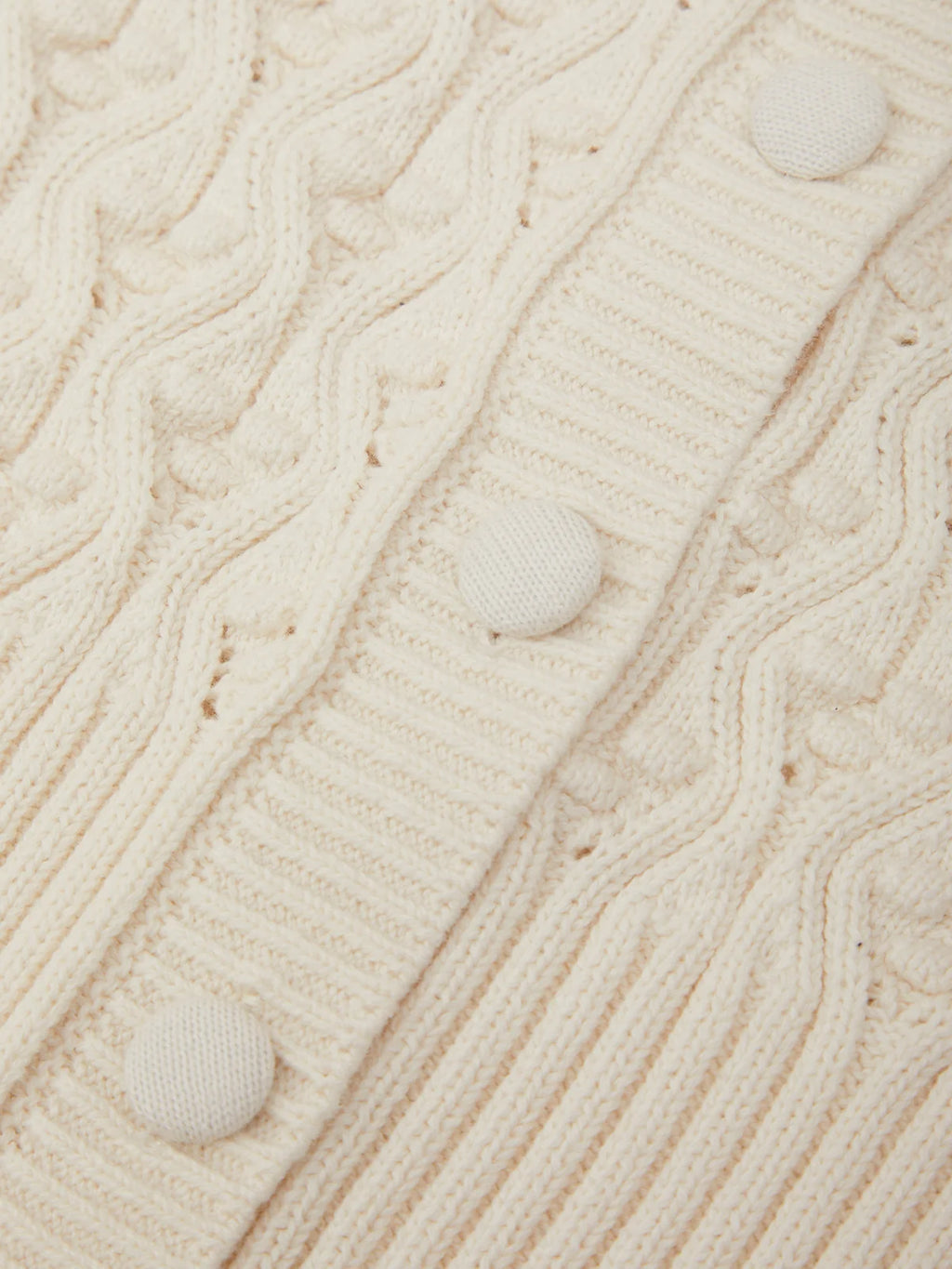 Bobble Knit Cotton Cardigan
