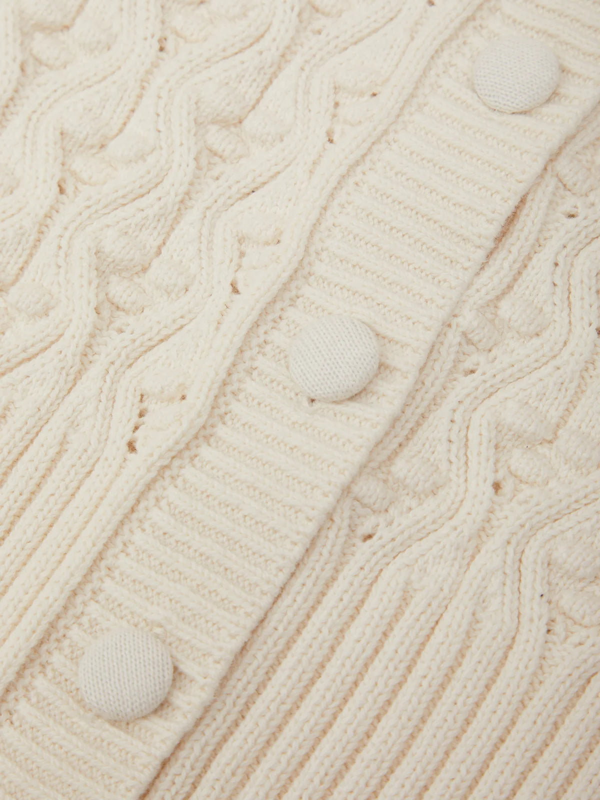 Bobble Knit Cotton Cardigan