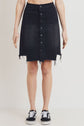 Lucy Raw Hem Denim Skirt