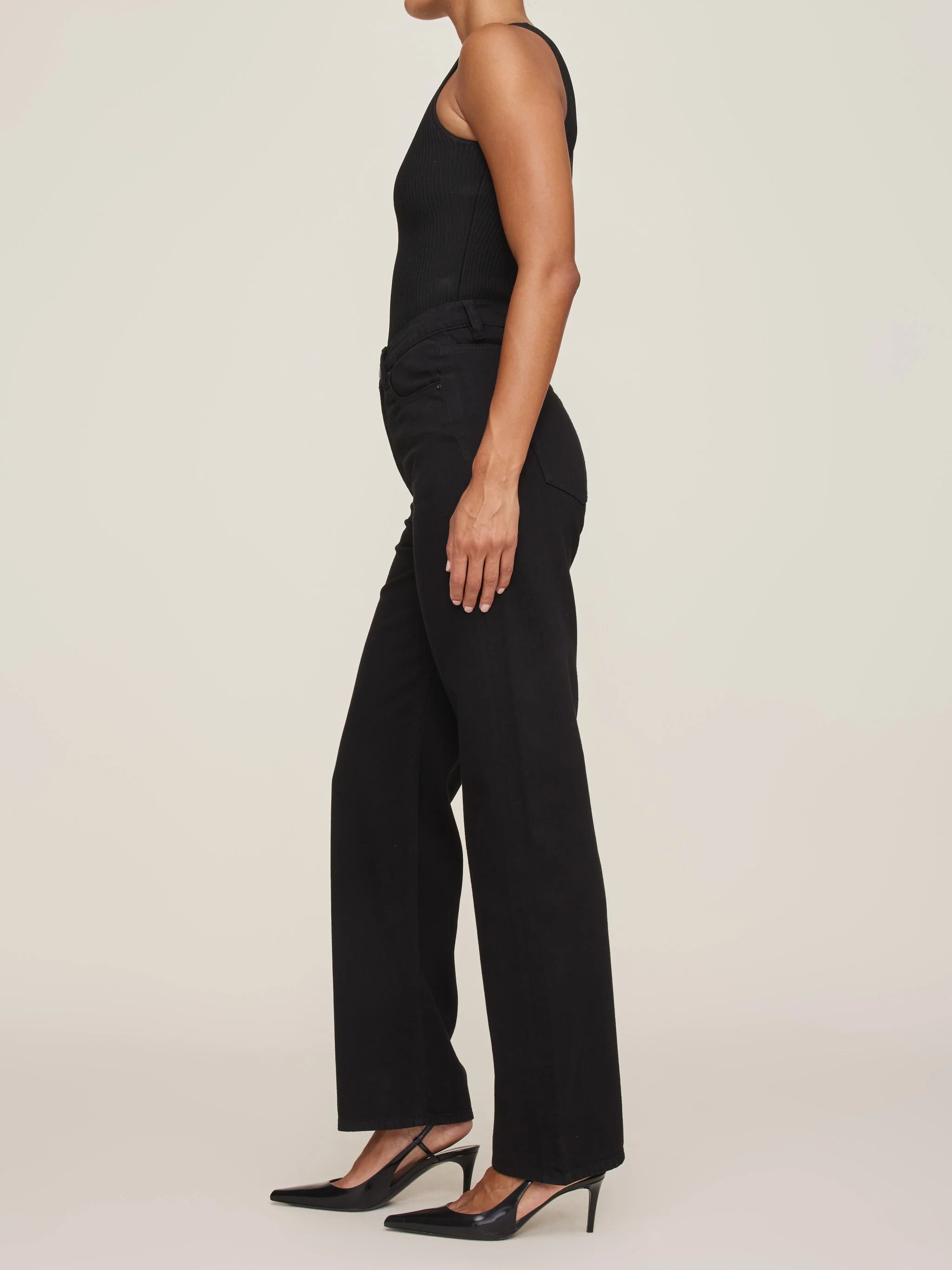 Karmine Refined Wide Leg High Rise Jeans
