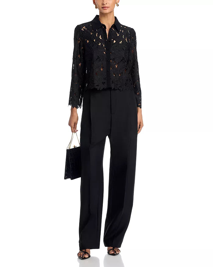 Talsie Embroidered Georgette Combo Shirt