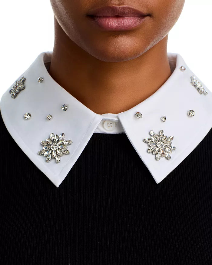 Zelda Poplin Combo Embellished Top