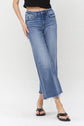 Sagacity - High Rise Crop Wide Leg Jeans