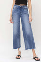 Sagacity - High Rise Crop Wide Leg Jeans