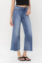 Sagacity - High Rise Crop Wide Leg Jeans