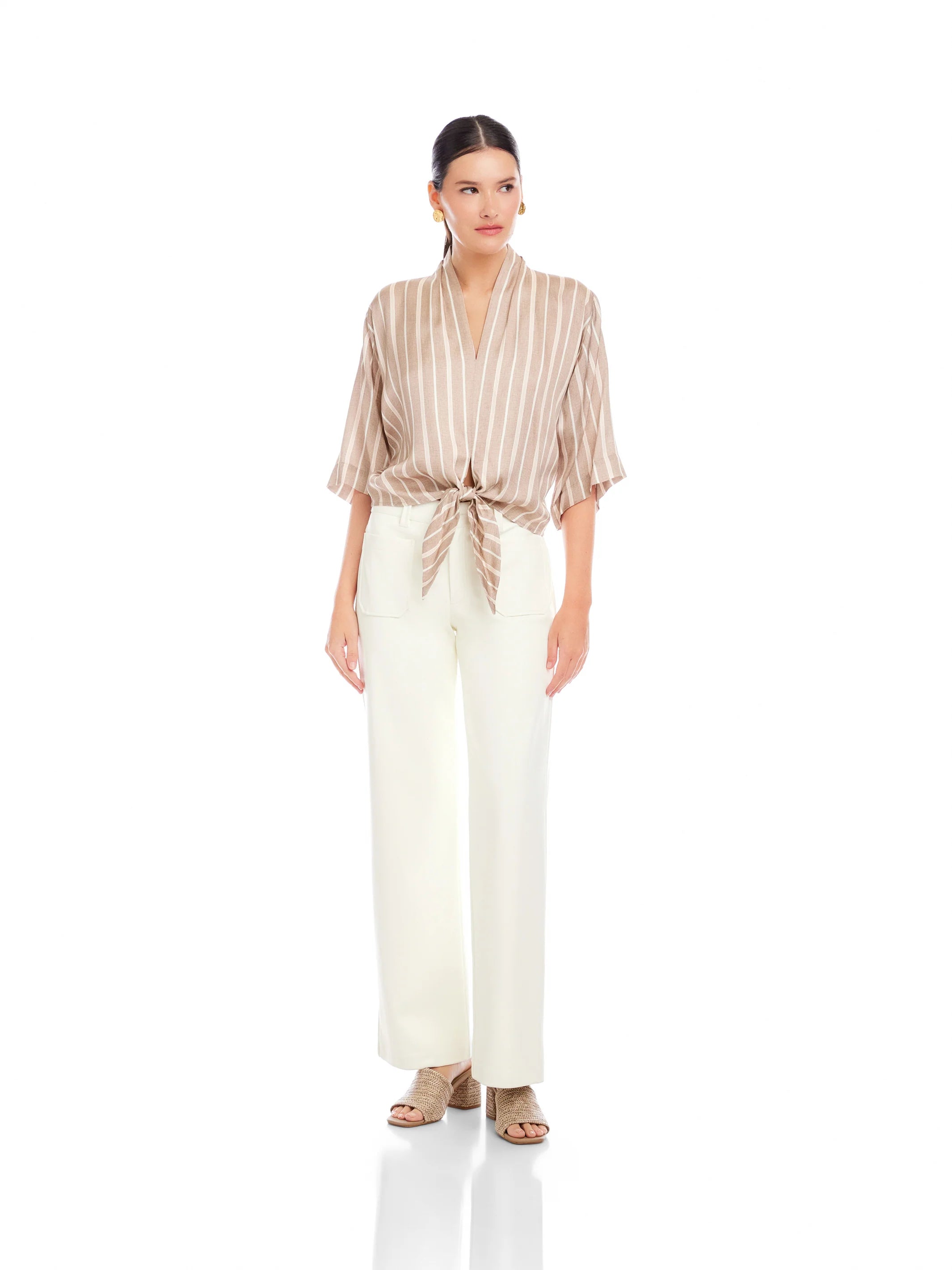 Bernice Tie-Front Blouse - Clothes Horse