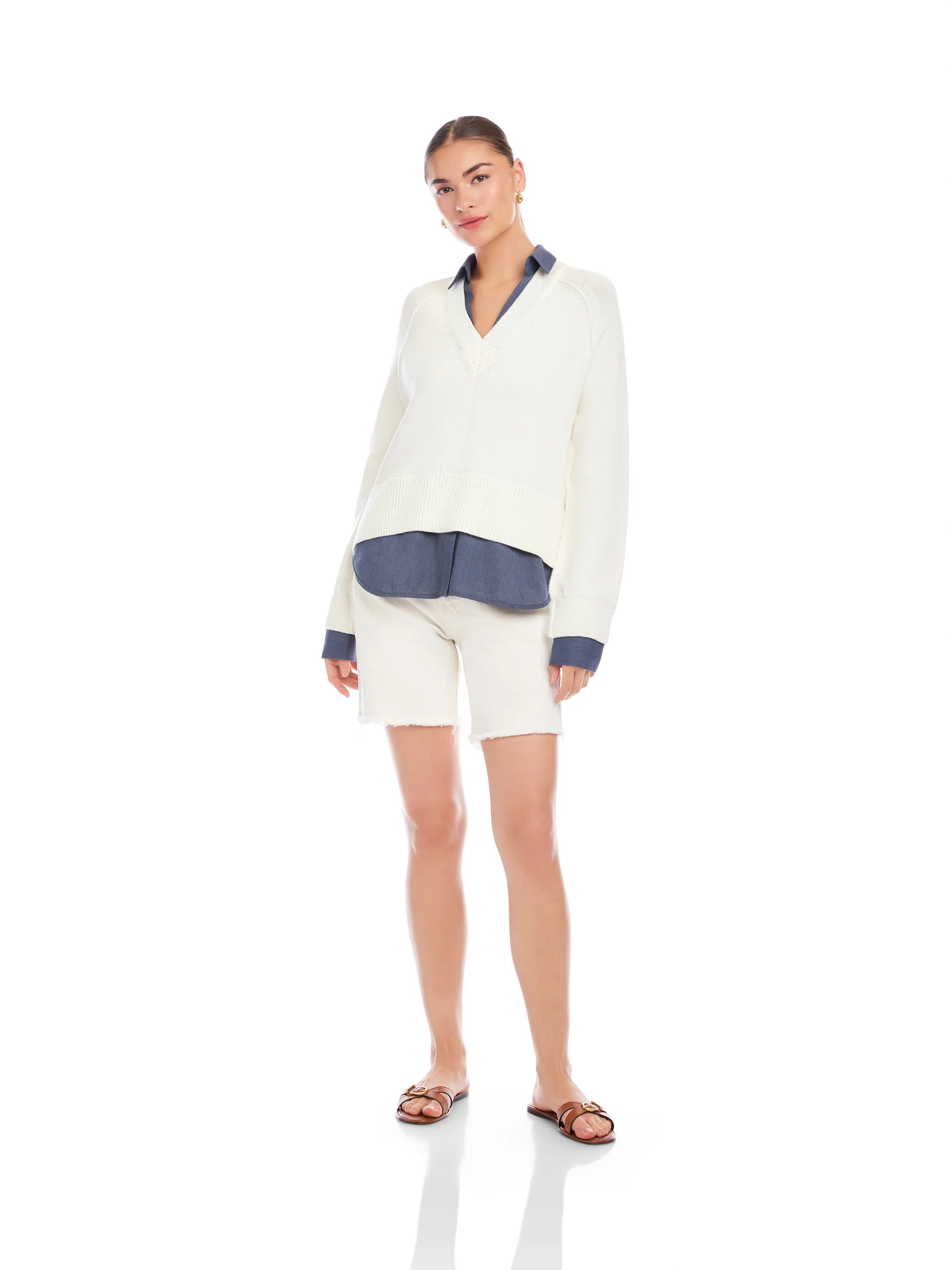 Carrie Mixed Media Sweater - Clothes Horse