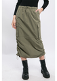 Cargo Poplin Midi Skirt