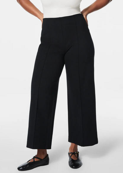 Ponte Cropped Wide Leg Pant