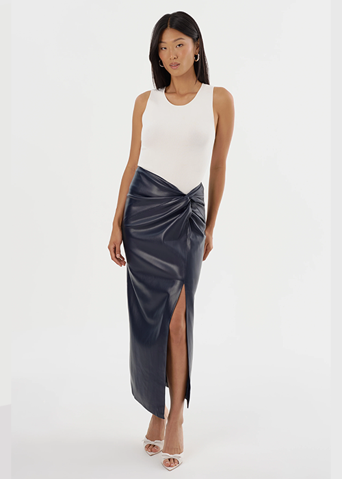 Eileen | Faux Leather Maxi Skirt