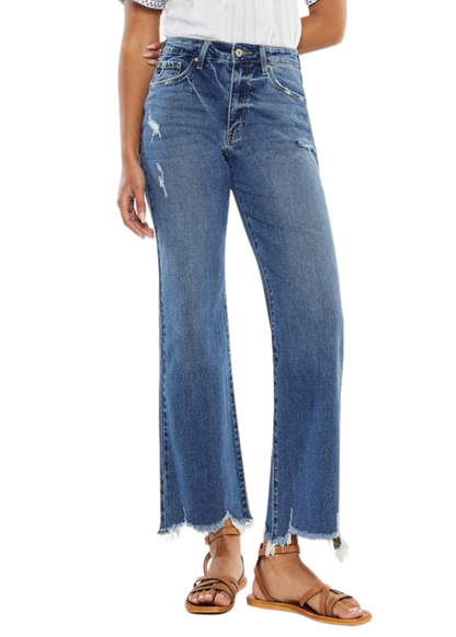 Jagger High Rise Slim Wide Leg Jean