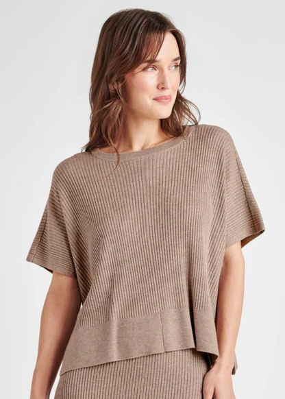 Georgie Rib Short Sleeve Sweater