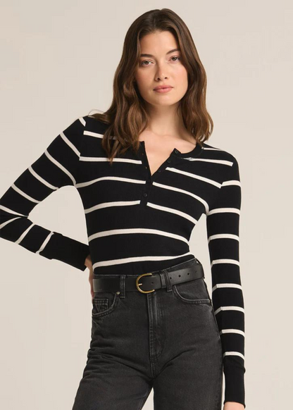 Scarlett Rib Stripe Henley