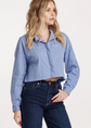 Arianna Cropped Front Tie Shirt