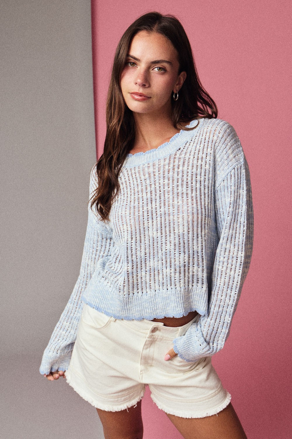 Mimi Scallop Edge Sweater - Clothes Horse