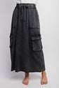 Mineral Washed Cargo Skirt