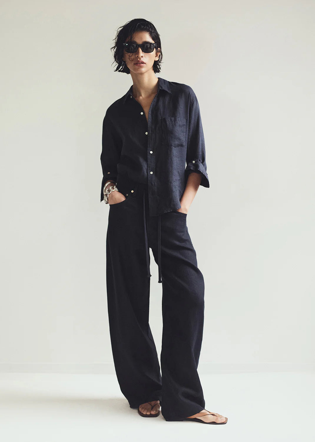 Brynn Drawstring Linen Trouser