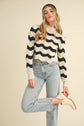 Wave Pointelle Crop Sweater