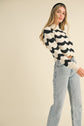 Wave Pointelle Crop Sweater