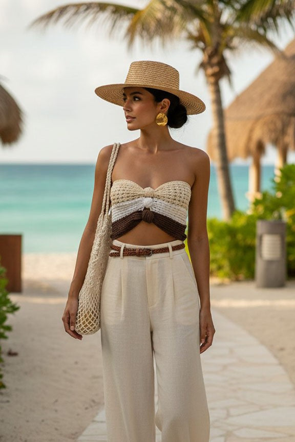 Maia Stripe Tube Top