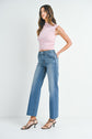 Scissor Cut Slim Palazzo Jeans