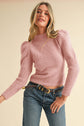 Fara Fuzzy Puff Shoulder Sweater