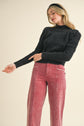 Fara Fuzzy Puff Shoulder Sweater