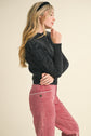 Fara Fuzzy Puff Shoulder Sweater