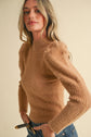 Fara Fuzzy Puff Shoulder Sweater