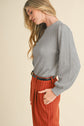 Pointelle Sleeve Sweater