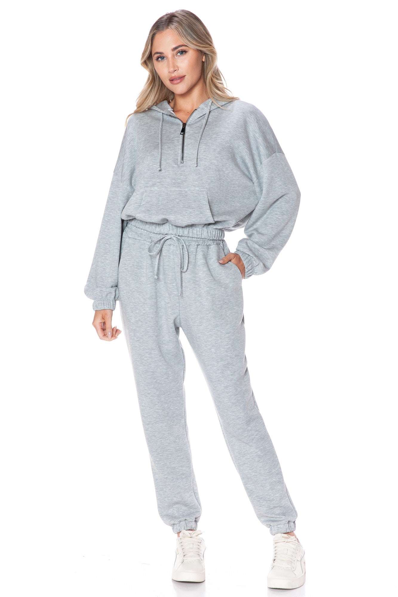 Wynter Cropped Zip Hoodie