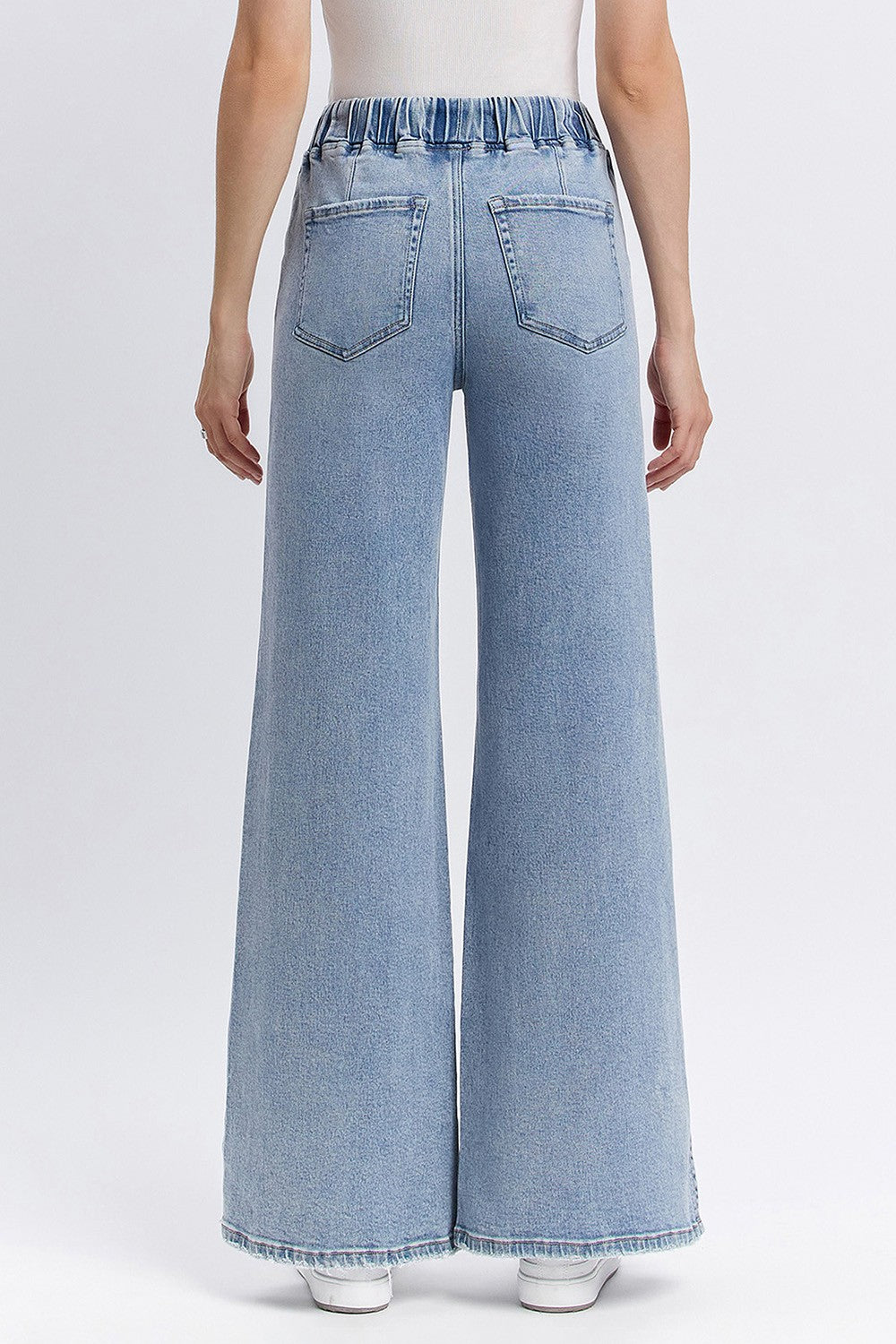 High Rise Drawstring Knit Jean