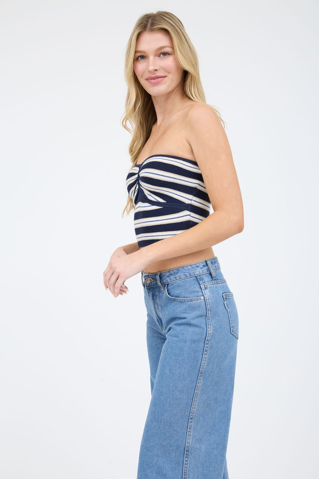 Valerie Strapless Stripe Top