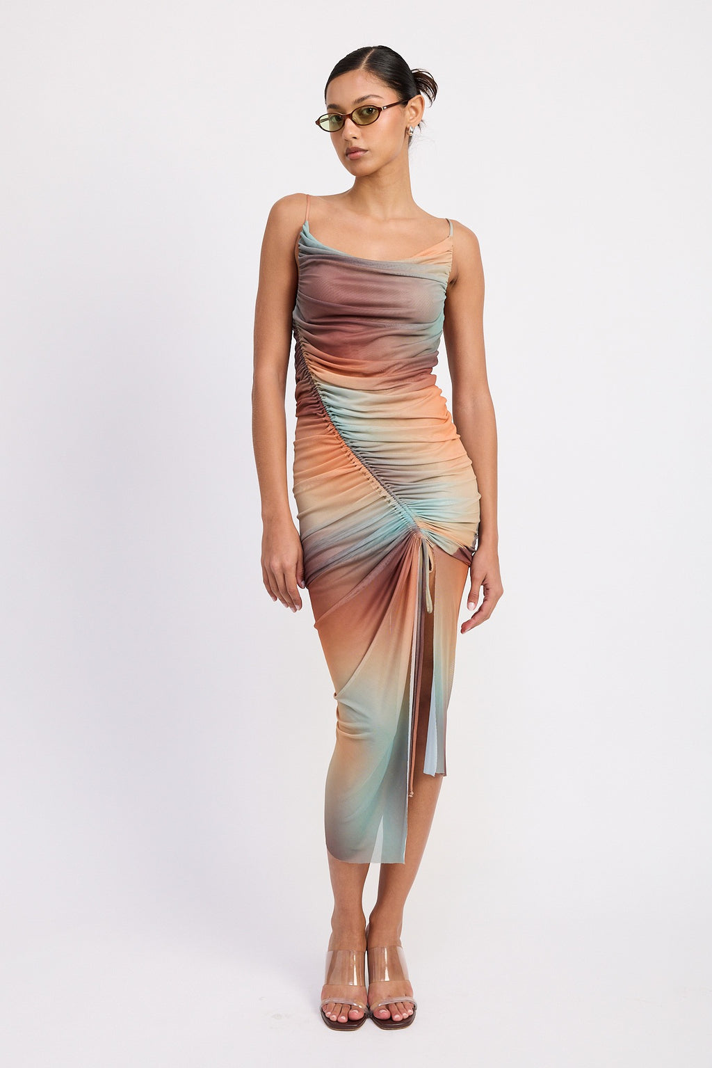 Erin Split Mesh Dress