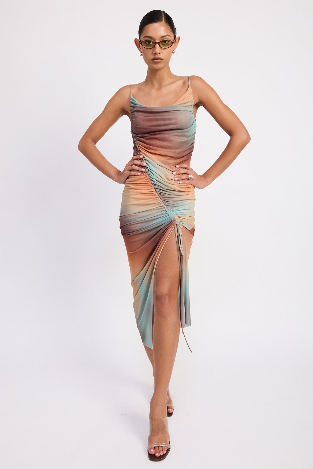 Erin Split Mesh Dress