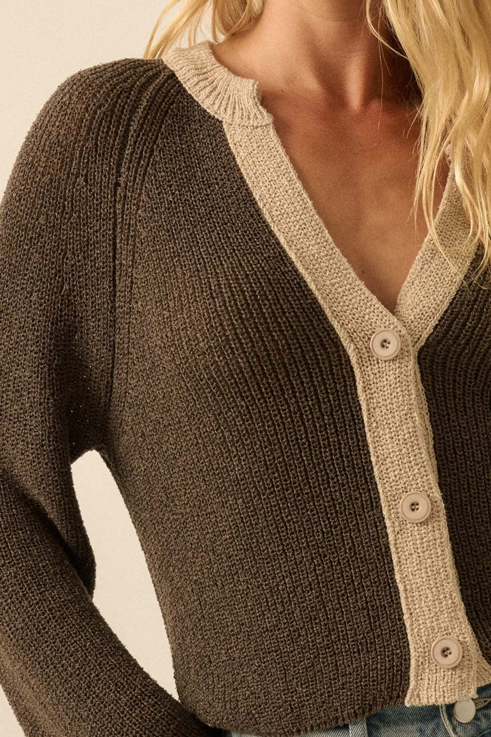 Ruth Contrast Cardigan