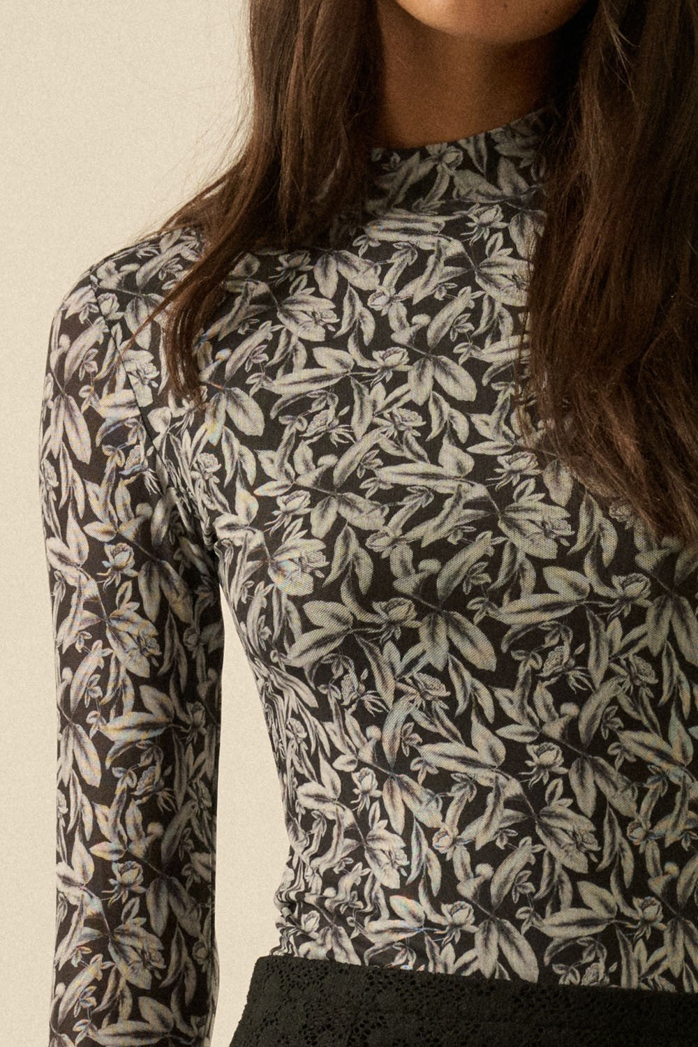 Belle Mesh Mock Neck Bodysuit