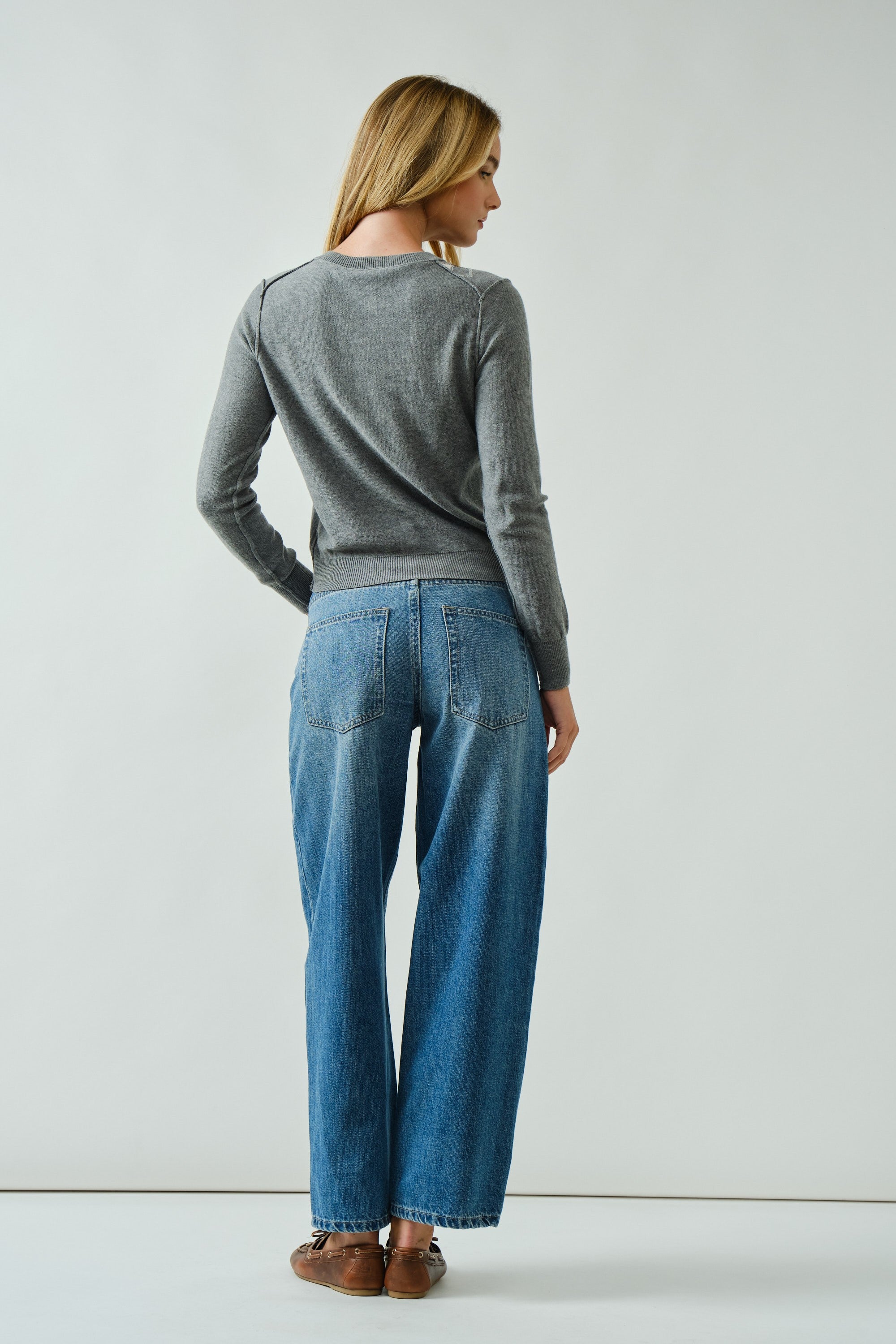 Charlie Argyle Cardigan- Grey