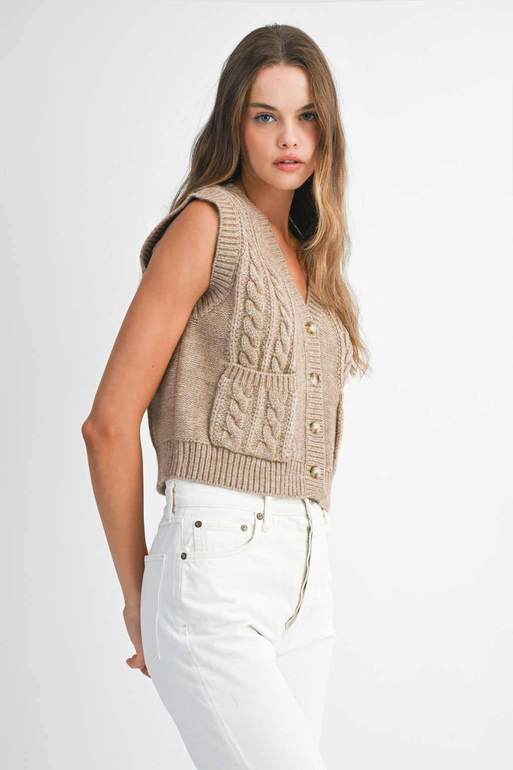 Delilah Cable Knit Vest