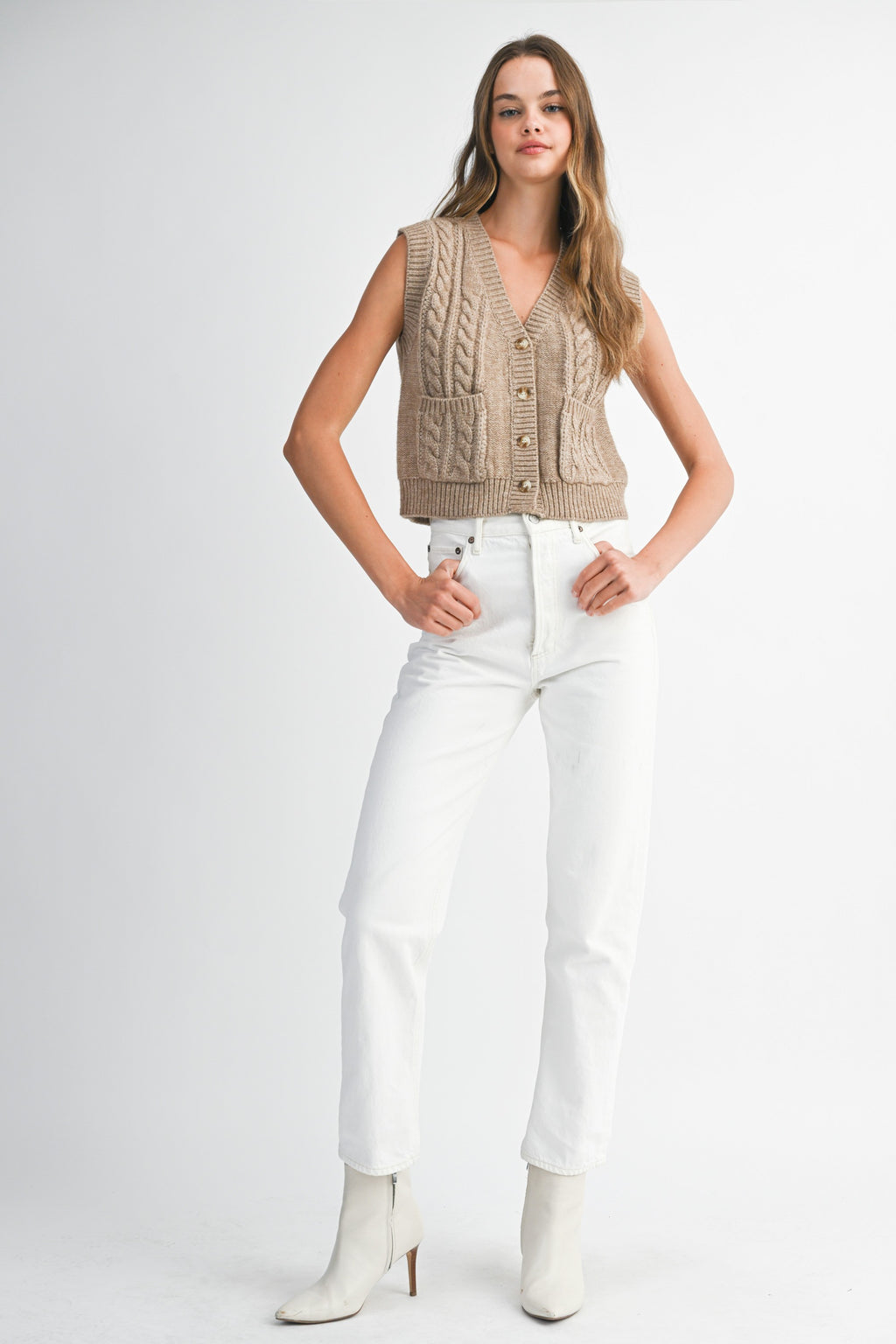 Delilah Cable Knit Vest
