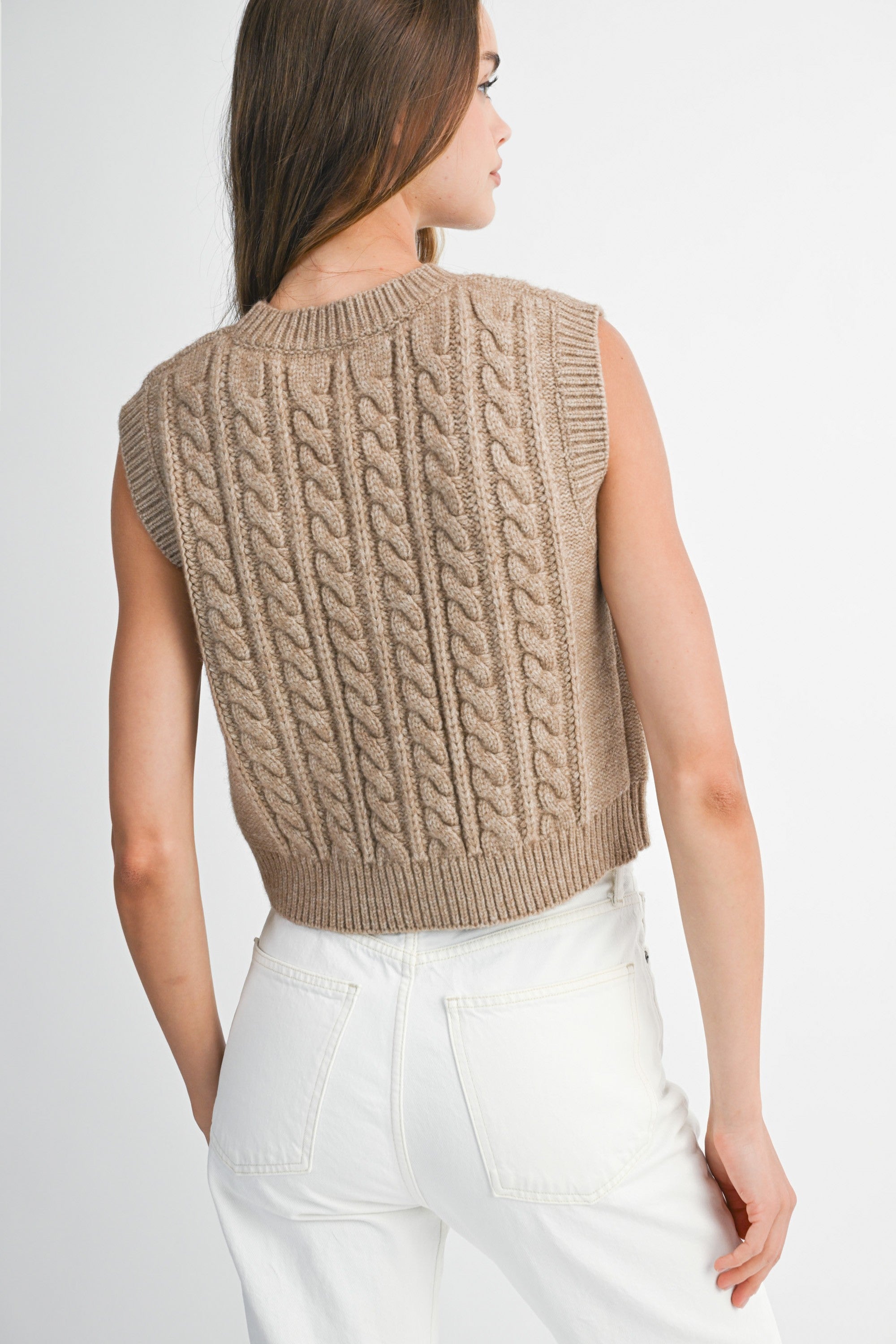 Delilah Cable Knit Vest