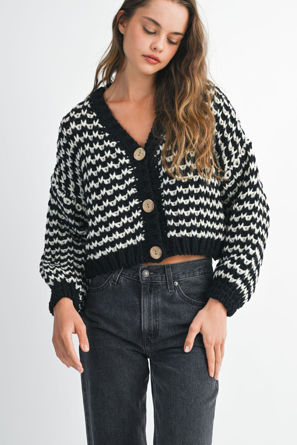 Serena Stripe Knit Cardigan